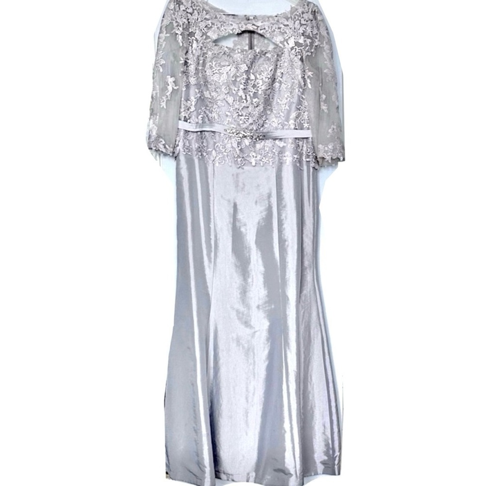 JJs House Elegant Gray Lace Wedding Dress